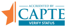 Accredited by the Commission on Accreditation in Physical Therapy Education (CAPTE) badge
